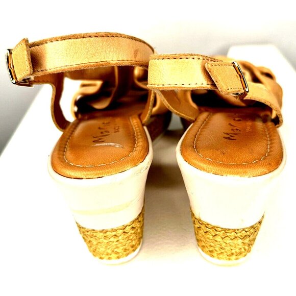 Mariella Womens Shoes Leather Platform Wedge Sandals Strappy Brown Size 8/39 - Picture 7 of 11